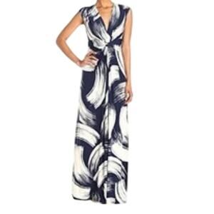 Eliza J Ity Jersey sleeveless Maxi Dress blue size 2